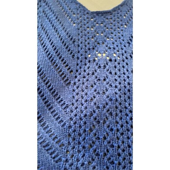 ABERCROMBIE & FITCH BLUE CROCHET TANK TOP SIZE S - Picture 4 of 11